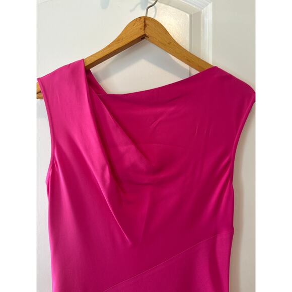 Roland Mouret Pink Stretch Cady Maxi Dress Size 2 Elegant Evening Gown - Picture 8 of 11